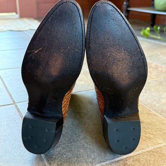 Nocona Black and Python Leather Western Boots Size 6B (normally size 7) - Picture 8 of 11